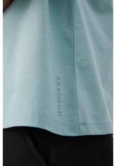 BASKILI BASIC KISA KOL ERKEK T-SHIRT AÇIK MAVİ Açık Mavi