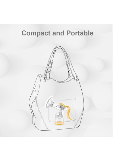 Moveevo Doopser Dsp-856 Manuel Göğüs Pompası Emzirme İçin Tek Elle Göğüs Pompası 150ml Süt Şişesi 110 Geniş Açı Silikon Göğüs