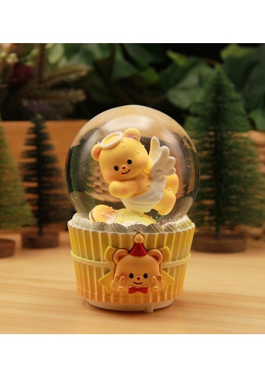 Melek Ayıcık Işıklı Ve Müzikli Kar Küresi Büyük Boy - B