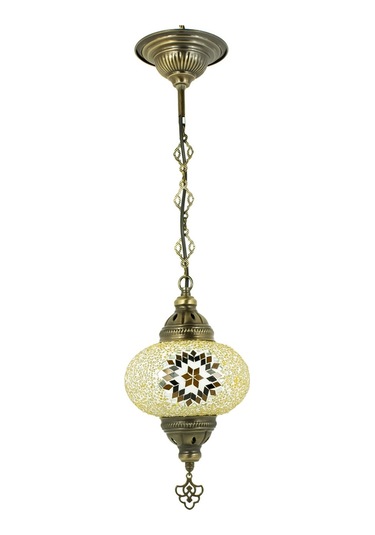 Mozaik Lamba Tekli Sarkıt Tavan Lambası Otantik Avize Renkli