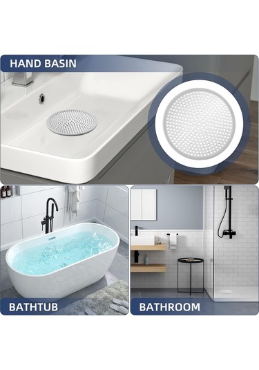 3 Paket Duş Drenajı Saç Yakalayıcı/kapak/süzgeç, Durak Drenaj Koruyucusu/kapağı, Paslanmaz Çelik 3 Paket Paslanmaz Çelik