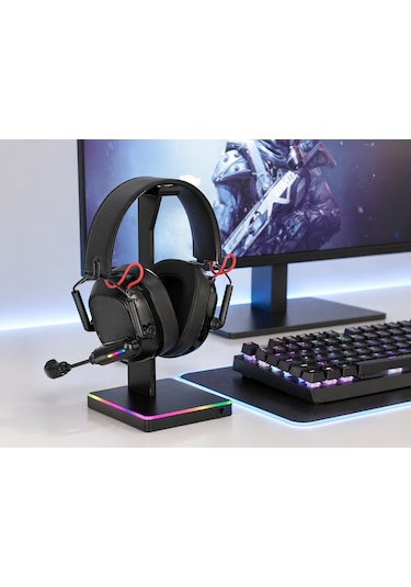 Rgb Oyuncu Kulaklığı Mikrofonlu 40mm Sürücü Kablolu Gaming Headset
