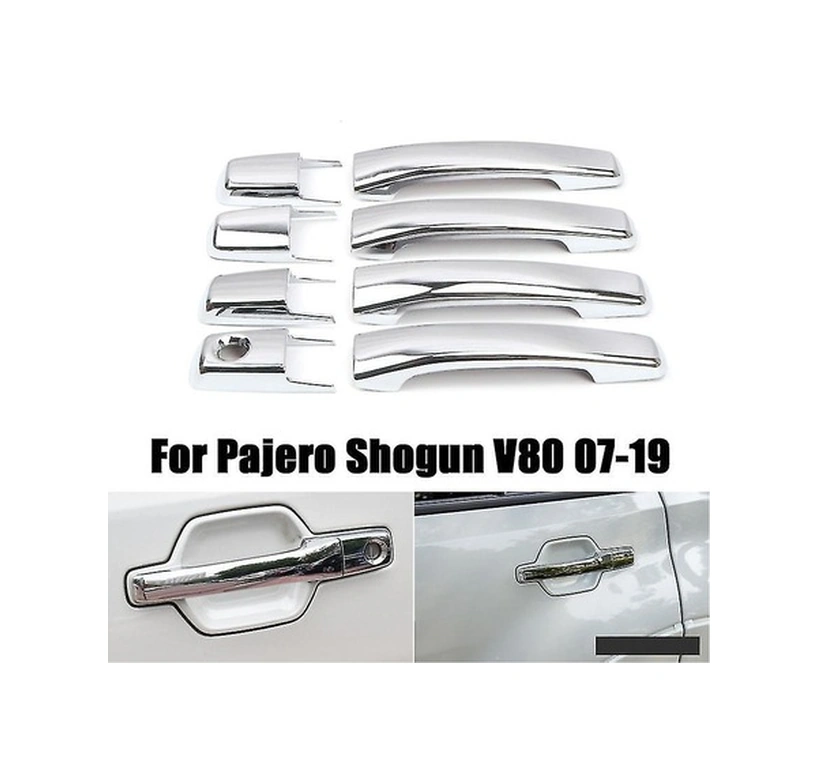 Fortunelane 2007-2019 Mitsubishi Pajero V80 Kapı Kolu Koruyucu Kapağı, Pластик Malzeme, Çizilmeye Dayanıklı, Kolay Montaj