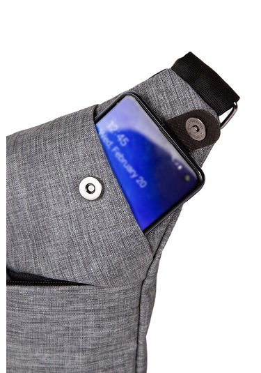 Newish Polo Heybe Postacı Çantası - Body Bag Gri