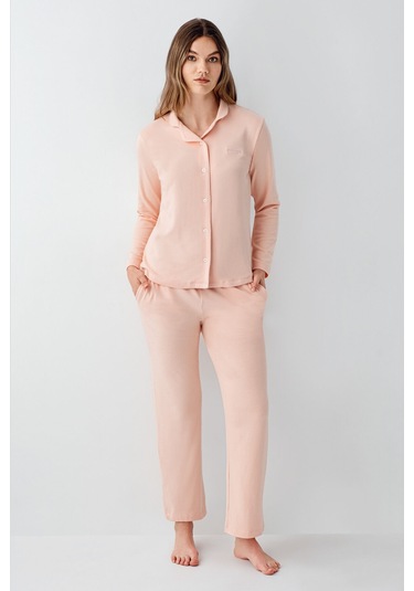 Pierre Cardin Kadın Turuncu Gömlek Pijama Turuncu