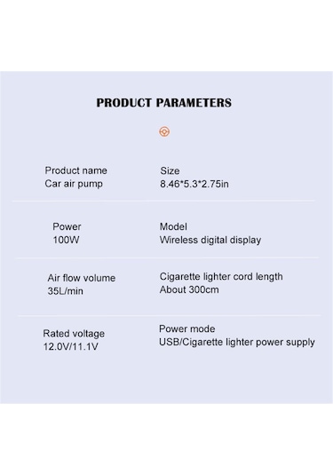 Mufunye Hava Kompresörlü Lastik Şişirme Makinesi, Gösterge Göstergesi, Led Işık Ve Nozul Hava İğnesi İle 12v 46