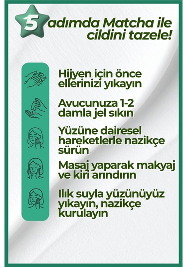 Cosmetex Roland Cha No Sui Matcha Yüz Temizleme Jeli 300 ML