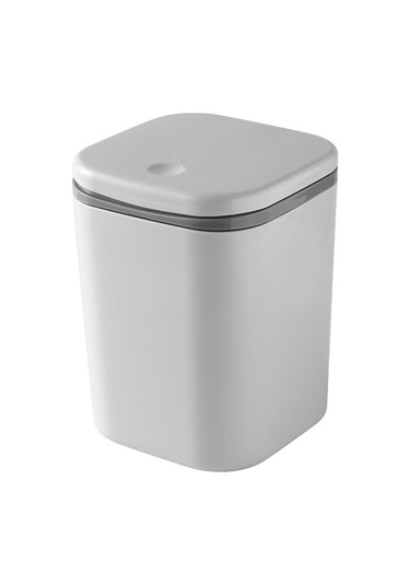 Qingmipy Ofis Masaüstü Çöp Kutusu, Pp Malzeme İle Dayanıklı, Kapaklı, Dormitorio Ve Yatak Odası İçin Küçük Çöp Saklama Kutusu Siyah, 1 Adet