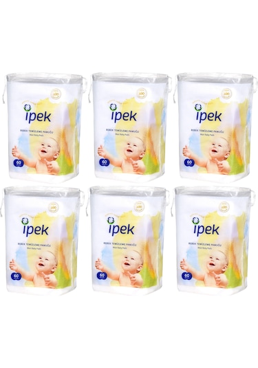 Ipek Maxi Bebek Temizleme Pamuğu 6 X 60'Lı Adet