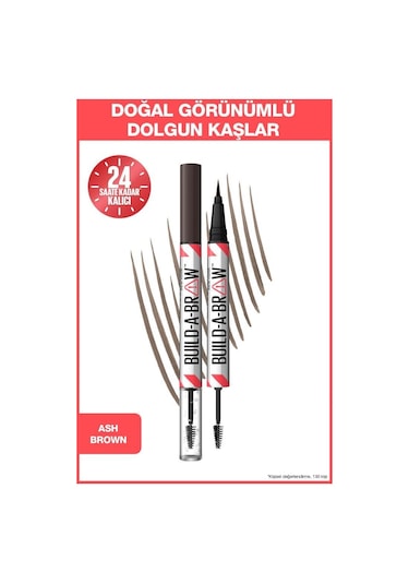 Maybelline New York Build A Brow 2in1 Kaş Kalemi ve Jeli Ash Brown