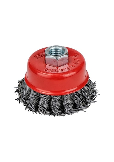 Çanak Fırça 65mm Burmalı Gri Telli M14 Vidalı Era10048 Eratool