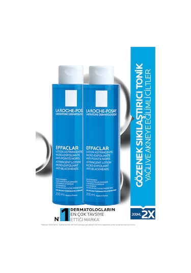 La Roche Posay Effaclar Sıkılaştırıcı Tonik 200 Ml 2 Adet