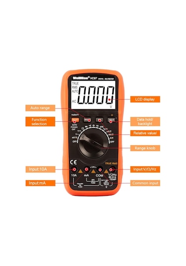 Wellhise Vc97 Dijital Multimetre Avometre True Rms