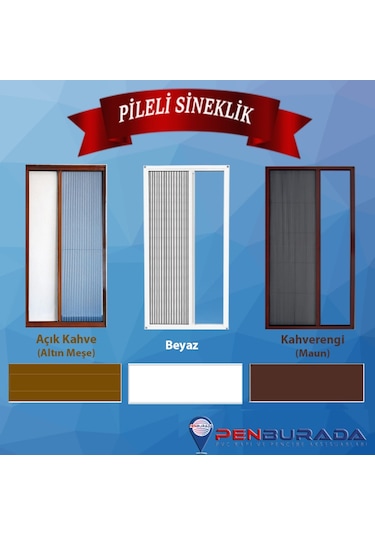 Plise-Pileli Sineklik Kapı Pencere Akordion Sineklik