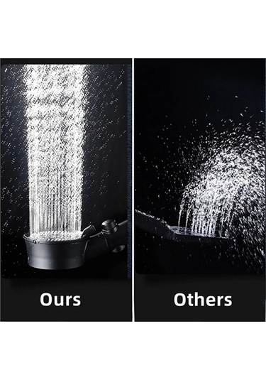 Royal Turbo Pervaneli 5 Fonksiyonlu Duş Başlığı Örgülü Hortum Ve Mafsal Duş Seti Duş Seti Siyah Plas Diğer