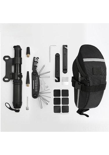 Teltree Bisiklet Tamir Seti - Taşınabilir Jant Tamir Aleti, Anahtarlar Ve Bakım Gereçleri İle Dışarıda Sürdürülebilir Bisiklet Bakımı Çok Renkli