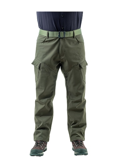 İçi Polarlı Softshell Pantolon - Su Rüzgar Geçirmez - Savage - Haki - Tactical Pantolon Çok Renkli