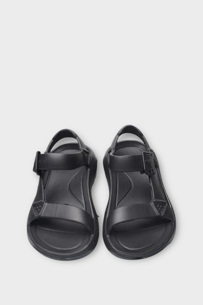 Unisex Eva Spor Kaymaz Yürüyüş Sandaleti Siyah Siyah