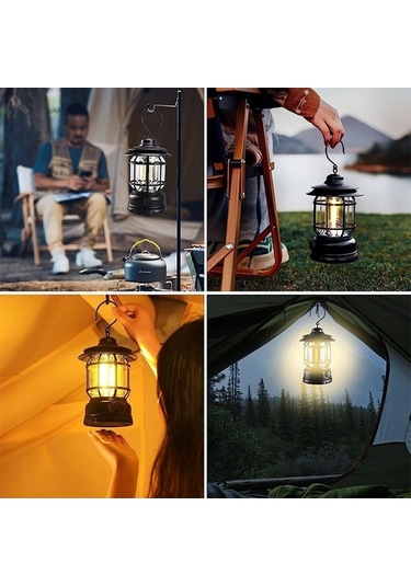 Tongxida Özel Yt1030 Açık Hava Retro Kamp Işığı Acil El Lambası Siyah Çok Renkli Çok Renkli