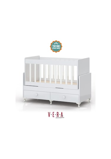 Veraexclusive Yataklı, Anne Yanı, Çekmeceli, Sallanır Beşik Beyaz