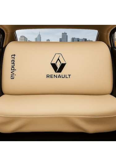Renault Uyumlu Ön Arka Koltuk Kılıfı Penye Servis Tipi Oto Koltuk Koruma Seti Bej