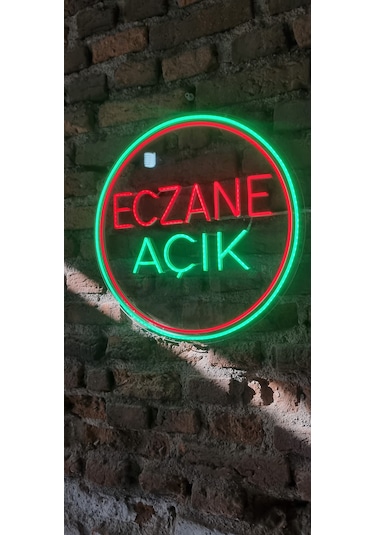 Açık Eczane Yazısı Neon Led Aydınlatma