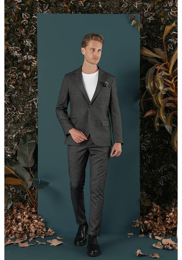 C 658 Slim Fit Siyah Spor Ceket Siyah