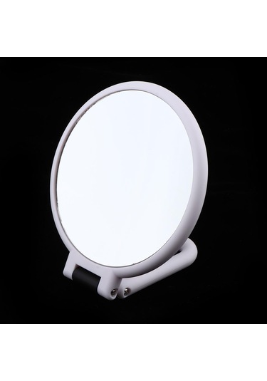 Suntek Yuvarlak El Çift Taraflı Makyaj Aynası Büyüteç Ayna Beyaz