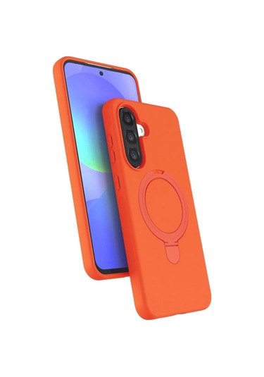 Özel Galaxy A26 Regal Magsafe Standlı Kapak - Turuncu Fırsat