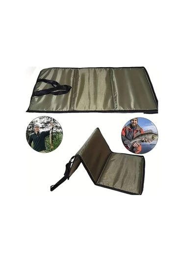 Elmpaly Sku 1 Portatif Katlanır Balıkçılık Çengel Çıkarma Pedi Nefes Alabilir Sünger Ped Dayanıklı Zeytin Yeşili Tasarım Ayarlanabilir Askı Kol Av Kampçılık Balıkçılık Aksesuarı