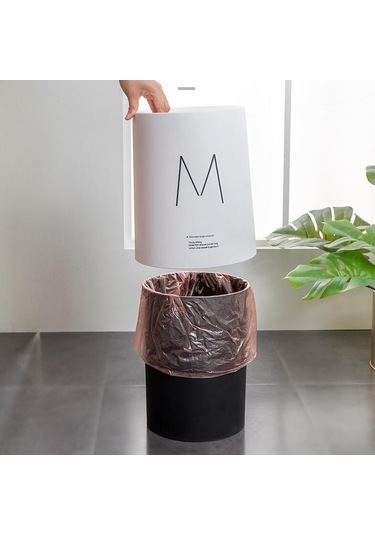 Sones 8l Oturma Odası Yatak Odası Ofis Yuvarlak Çift Katmanlı Açık Çöp Kutusu Altın Elmas Diğer