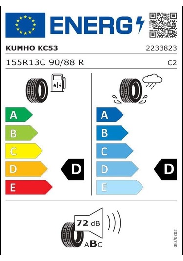 Kumho 155R13C 90/88R 8Pr Portran Kc53 Yaz Lastiği 2024
