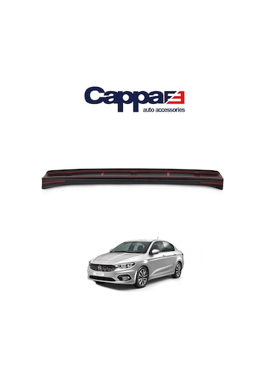 Cappafe Fiat Egea Arka Tampon Eşiği Koruma Mat Siyah Abs 2015- N11.8218