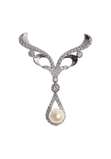Sevgiliye Hediye Gümüş Damla Inci Dizim Için Kolye Ucu (407401162)