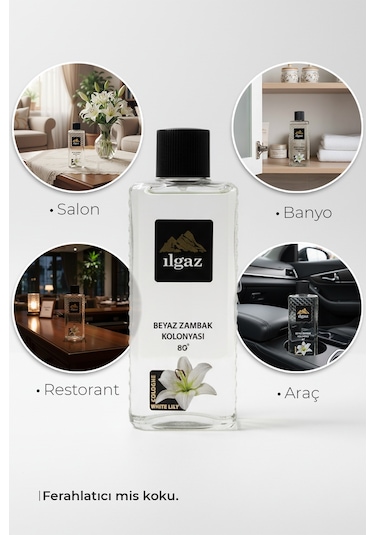 Ilgaz Elegance 80 Derece Beyaz Zambak Kolonyası Pet Şişe 400 ML