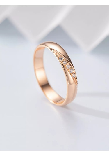 Lepta 925 Ayar Gümüş 585 Ayar Altın Kaplamalı Yüzük 195745811 Gri