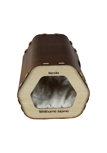 Herniks Mdf Altıgen Kedi Evi 36 CM Hr3029