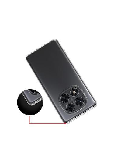 Xiaomi Redmi Note 14 Pro Plus Uyumlu Kılıf Tchs Süper Silikon Kapak-şeffaf Şeffaf