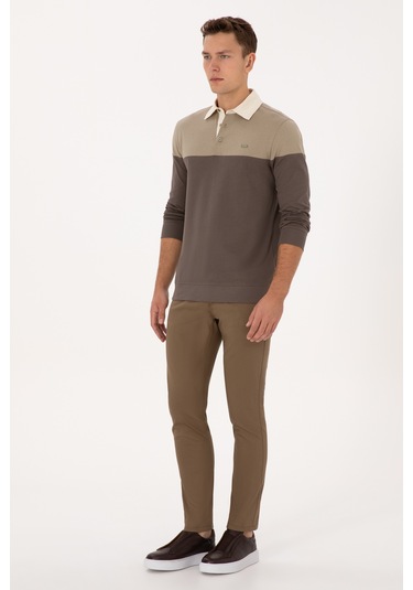 U.s. Polo Assn. Erkek Haki Pantolon Kanvas-chino 50316835-vr027 Haki