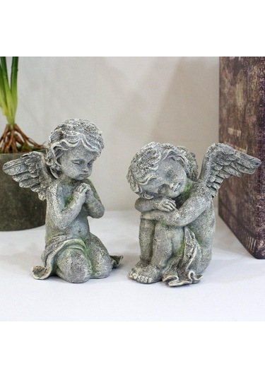 Suntek 2 Adet Melek Heykelleri Koleksiyonu Otel Festivali