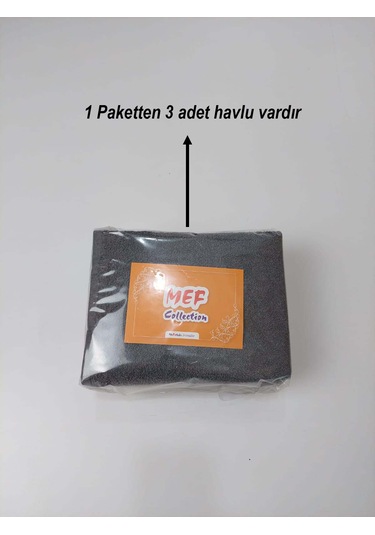 Berber Havlusu Sporcu Havlusu Yüz Havlusu Gri 50x90 Cm 3lü