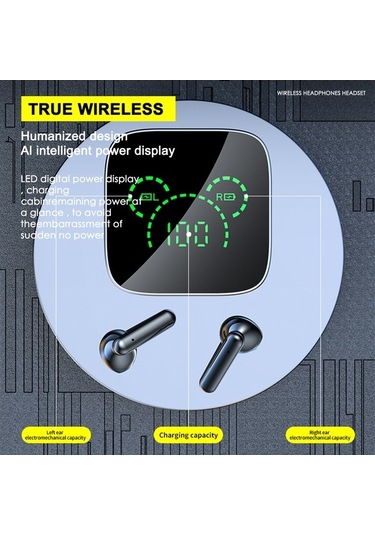 Fortunelane K60 Bluetooth 5.3 Kulak İçi - 15 Saat Bekleme, 10m Mesafe, Siyah