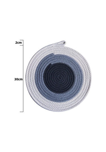 Suntek Çiftlik Evi Masa Mat Kaymaz Rustik Örgülü Yer Gri-30cm