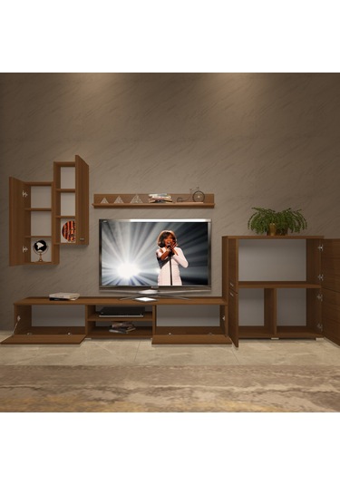 Decoraktiv Eko 6 Mdf Dvd Tv Ünitesi Tv Sehpası Ceviz