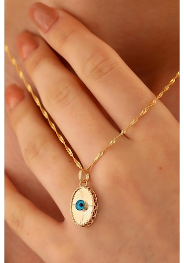 Sefa Gold 14 Ayar Altın Oval Füzyon Singapur Zincir Kolye