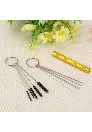 Geeroyoo Hava Fırçası Temizleme Seti: 5 Farklı Çaplı Fırça Ve İğne Aleti İle Nozzle, Boru Ve Sprey Aletlerini Derinlemesine Temizleyin