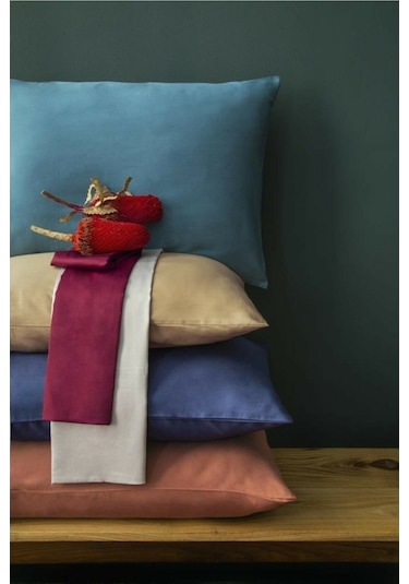 Issimo Simply Lacivert Saten Fitted Set 120x200/50x70(1)