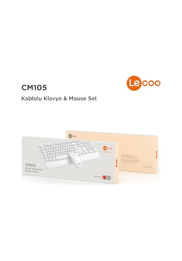 Lecoo CM105 USB Kablolu Türkçe Q Klavye & Mouse Set