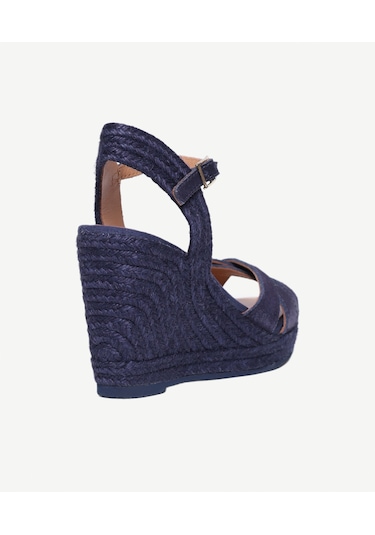 Yargıcı Çapraz Bantlı Dolgu Süet Espadril 26ykay4033x 004 Lacivert