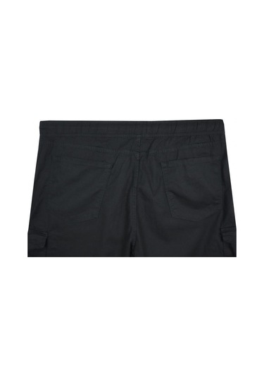 Kargo Cepli Büyük Beden Likralı Jogger Pantolon Siyah